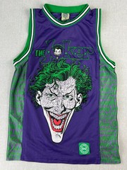 VTG DC Comics Originals Mens Purple Green The Joker Basketball Jersey Tank Top S