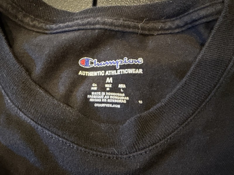 Champion Authentic Athleticwear Men's Black Cotton Long Sleeve T-Shirt M gallery