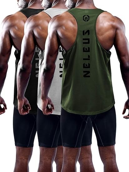 Men 3 Pack Dry Fit Y-Back Muscle Tank Top gallery