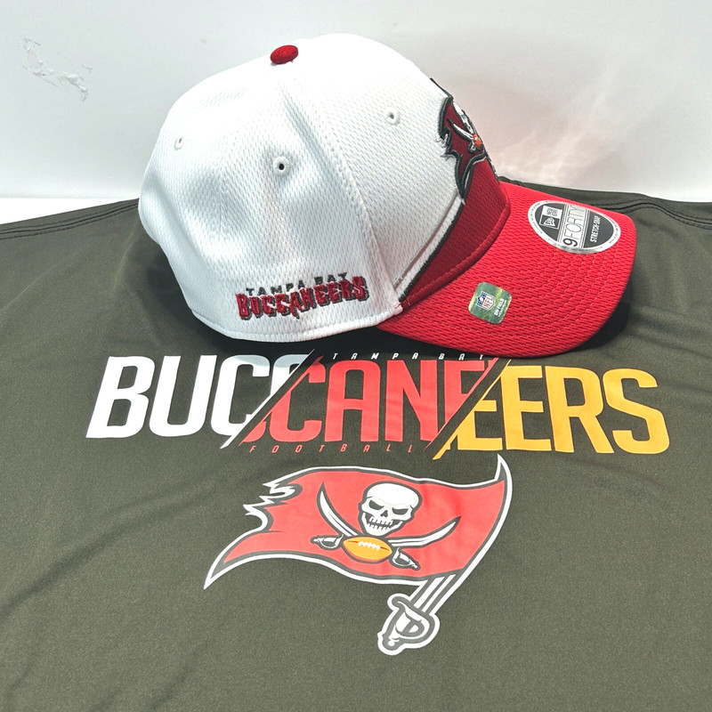 NFL Official Tampa Bay Bucs Mens Dri Fit Jersey Size XL + New Era 9Forty Hat/Cap gallery