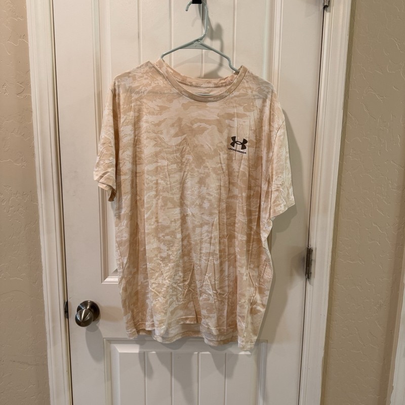 Under Armour HeatGear Camo Performance T-Shirt Men’s XXL Beige Short Sleeve gallery
