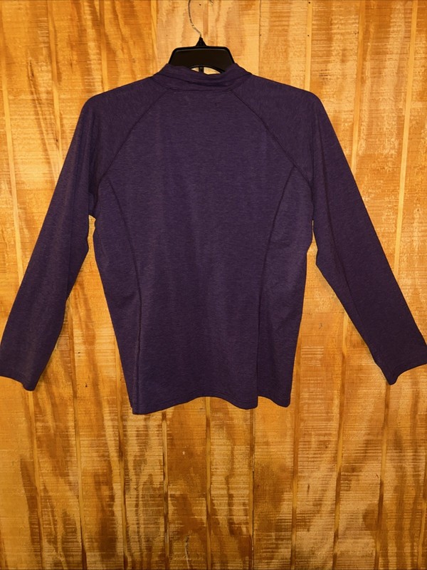 Orvis Trout Bum Purple Pullover Mens Large 1/4 Zip Baselayer Shirt Light gallery
