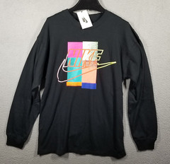 Nike NikeLab X Atmos LS Shirt Black Multicolor CI3200-010 Men’s Medium Fit 20X30