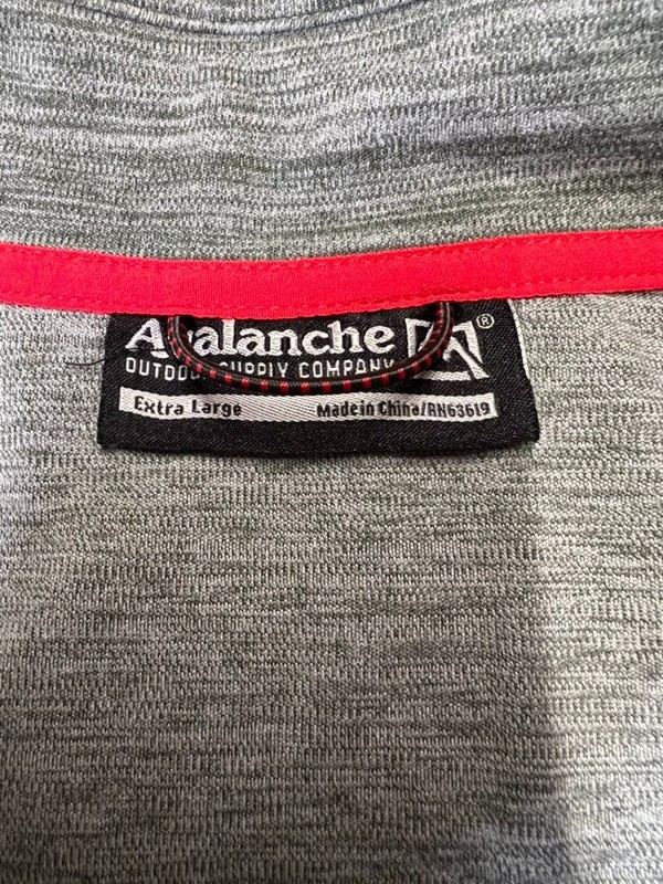 Avalanche Sweater Mens Extra Large Gray Quarter Zip Top Stand Up Pullover gallery
