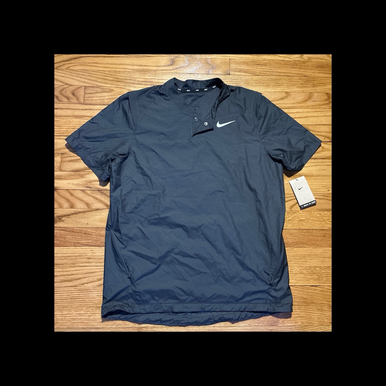 Nike Team Wind Shirt Running/golf/Pullover Dark Gray Men’s sz M NEW!! gallery