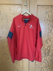 Nike Ken Griffey Jr 1/4 Zip Pullover Swingman Logo Mens XL MLB Baseball Red