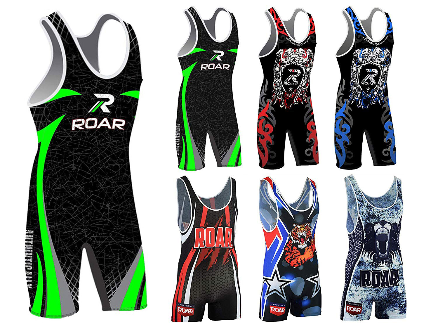 ROAR Men’s Wrestling Singlet Sports Gym Powerlifting Bodybuilding Vest Top gallery