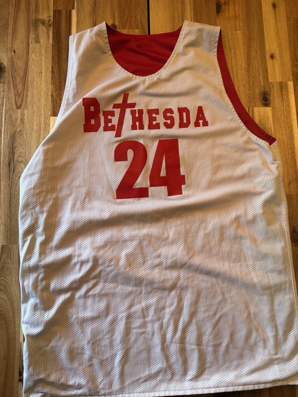 Bethesda Red White Reversible Practice Basketball Jersey #24 XL Extra Large gallery