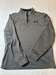 Under Armour Coldgear Loose Fit 1/4 Zip Pullover Men’s Size Medium Gray Fleece