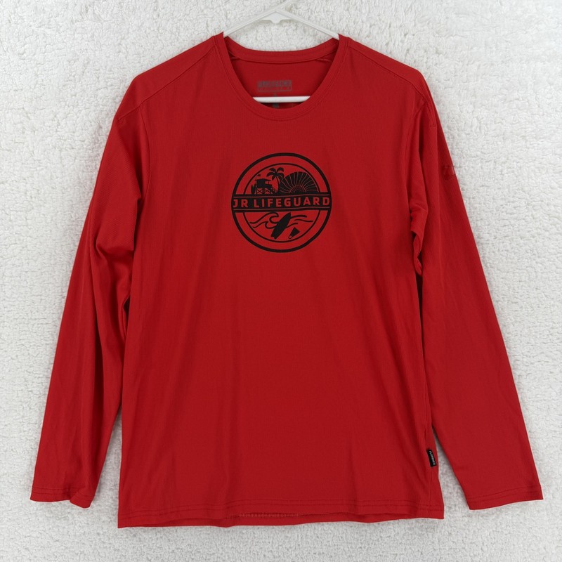 Florence Marine X Shirt Mens Small Red Long Sleeve JR Lifeguard Rash Guard gallery