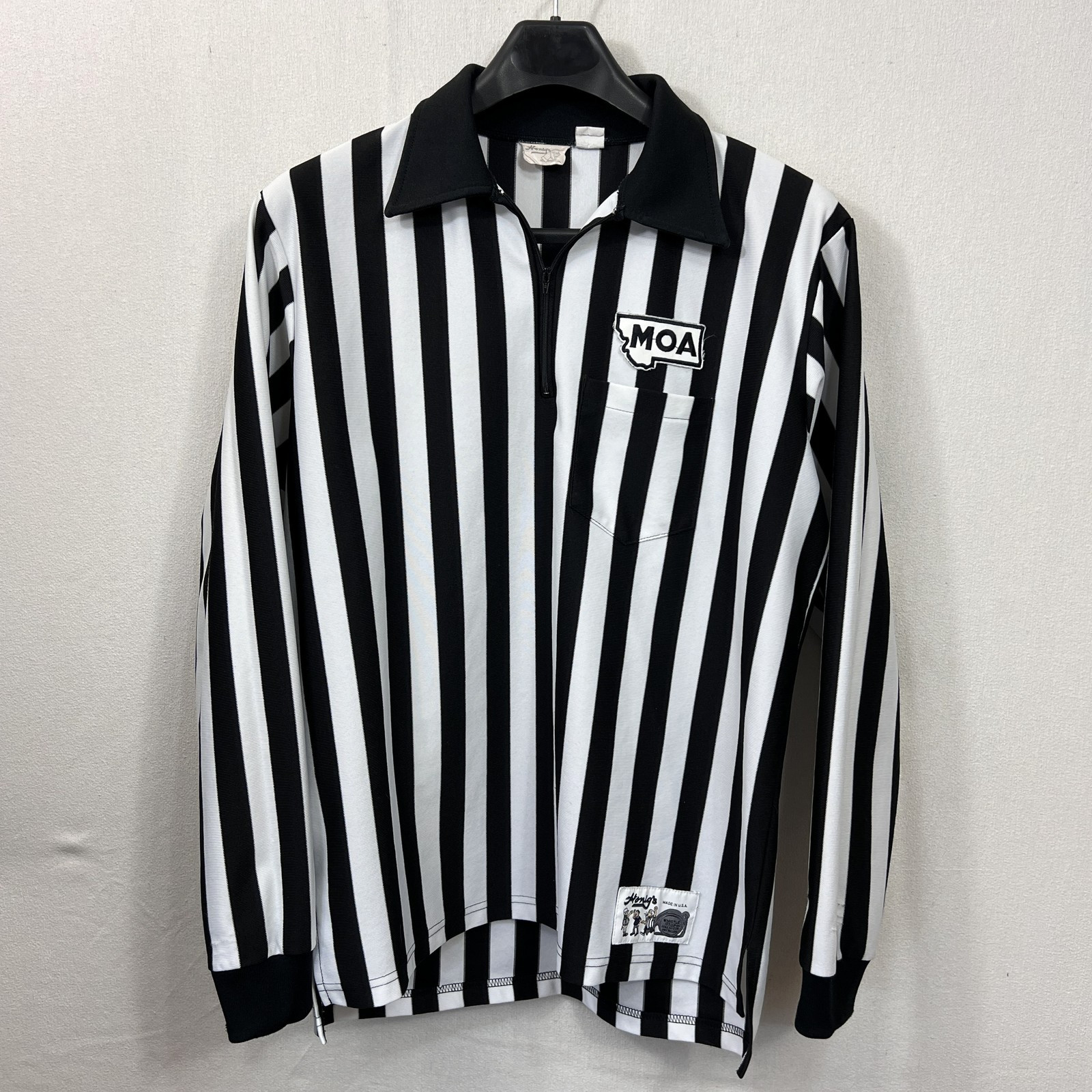 Referee Officials Shirt Long Sleeve Men L Striped Baseball Football Basketball gallery