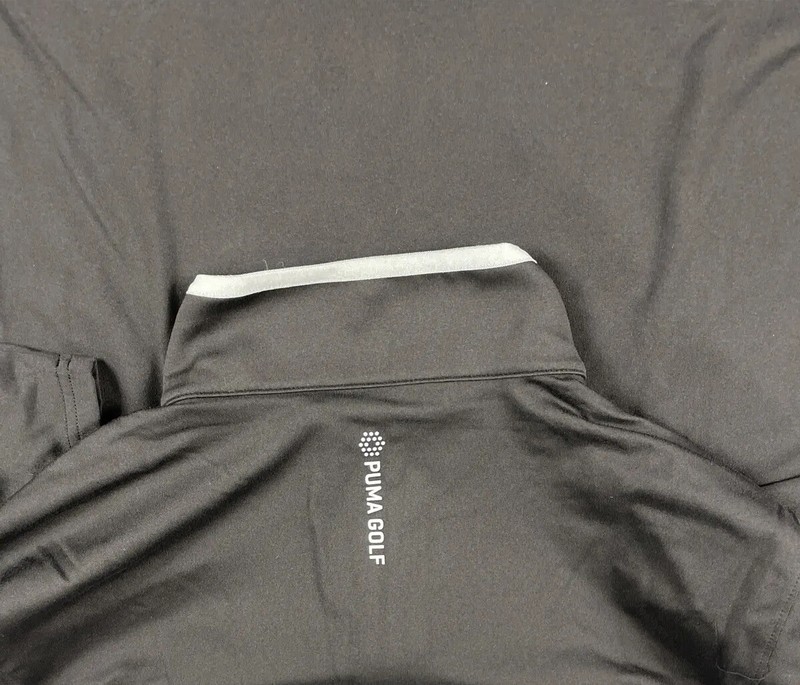 Puma Golf Pullover Outing Chest Logo 1/4 Zip Large Black Polyester NWT MSRP $65 gallery