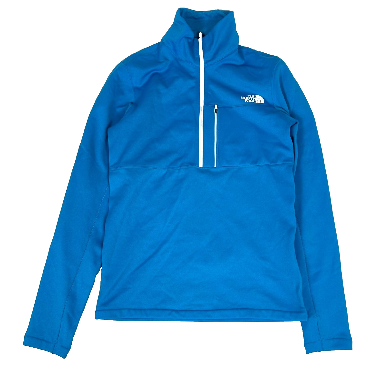 North Face Tagen 1/4 Zip Fleece Jacket Pullover Men's SMALL Acoustic Blue B24.10 gallery