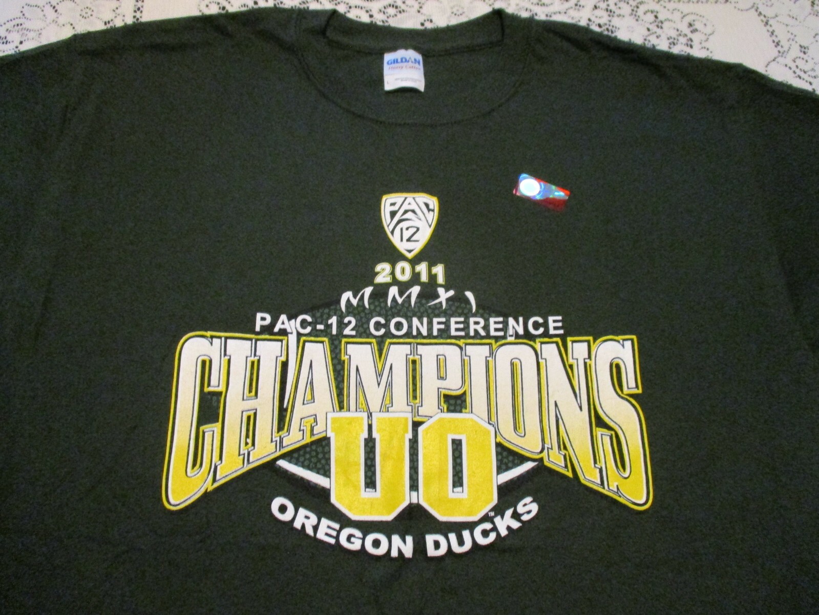UNIVERSITY of OREGON DUCKS FOOTBALL 2011 PAC-12 CONFERENCE CHAMPS T-SHIRT LG NEW gallery