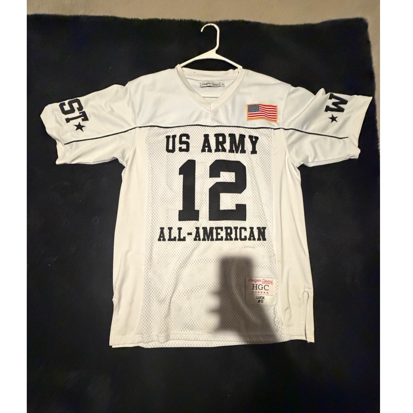 Headgear Classics US Army All-American Football Jersey Luck 12 White M Mesh gallery