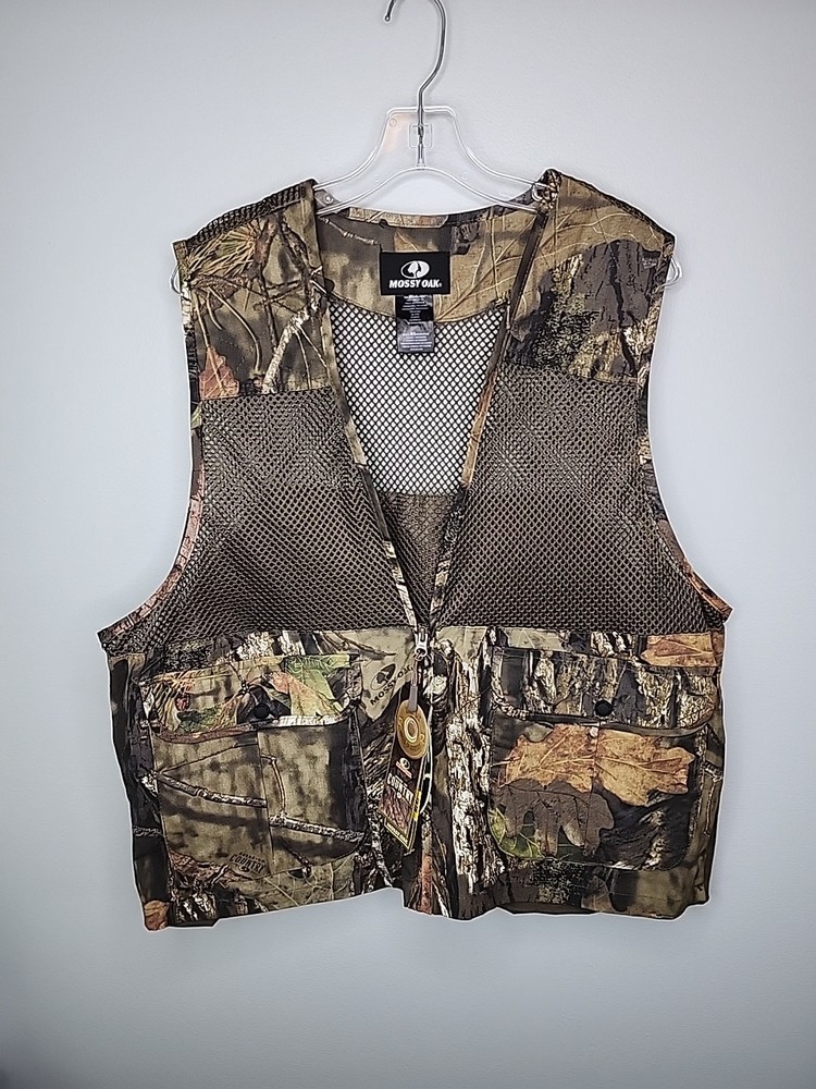 Mossy Oak Mens Dove Vest M/L Break Up Country Camo Game Bag Breathable NWT