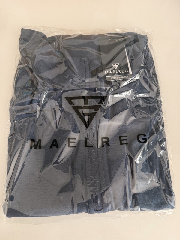 M MAELREG Quarter Zip Pullover Men Moisture Wicking Performance Blue Small gallery