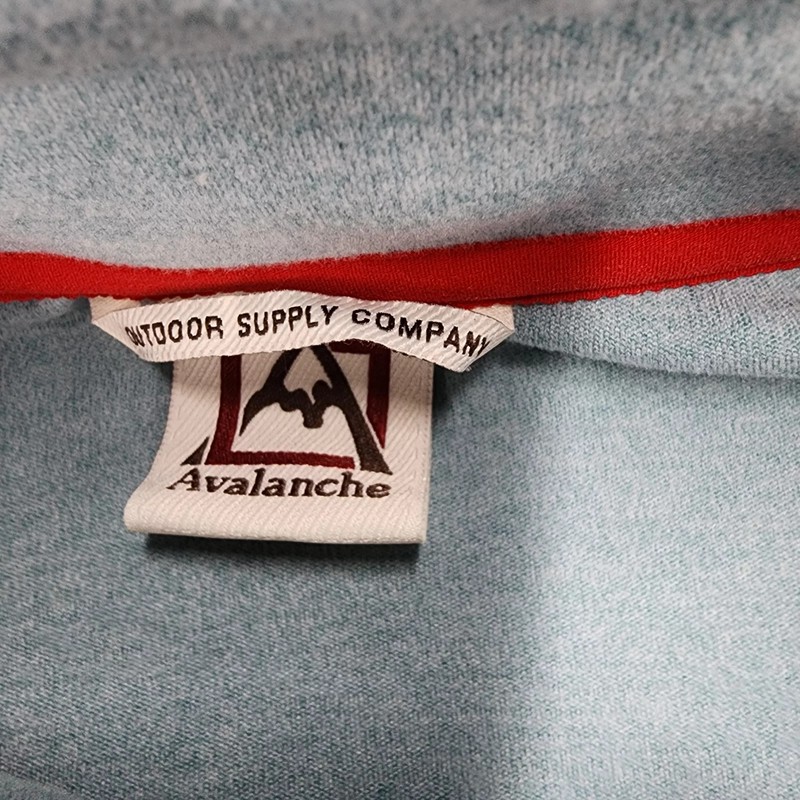 Avalanche Men's Large 1/4 Zip Pullover Light Blue Heathered Performance Hiking T gallery
