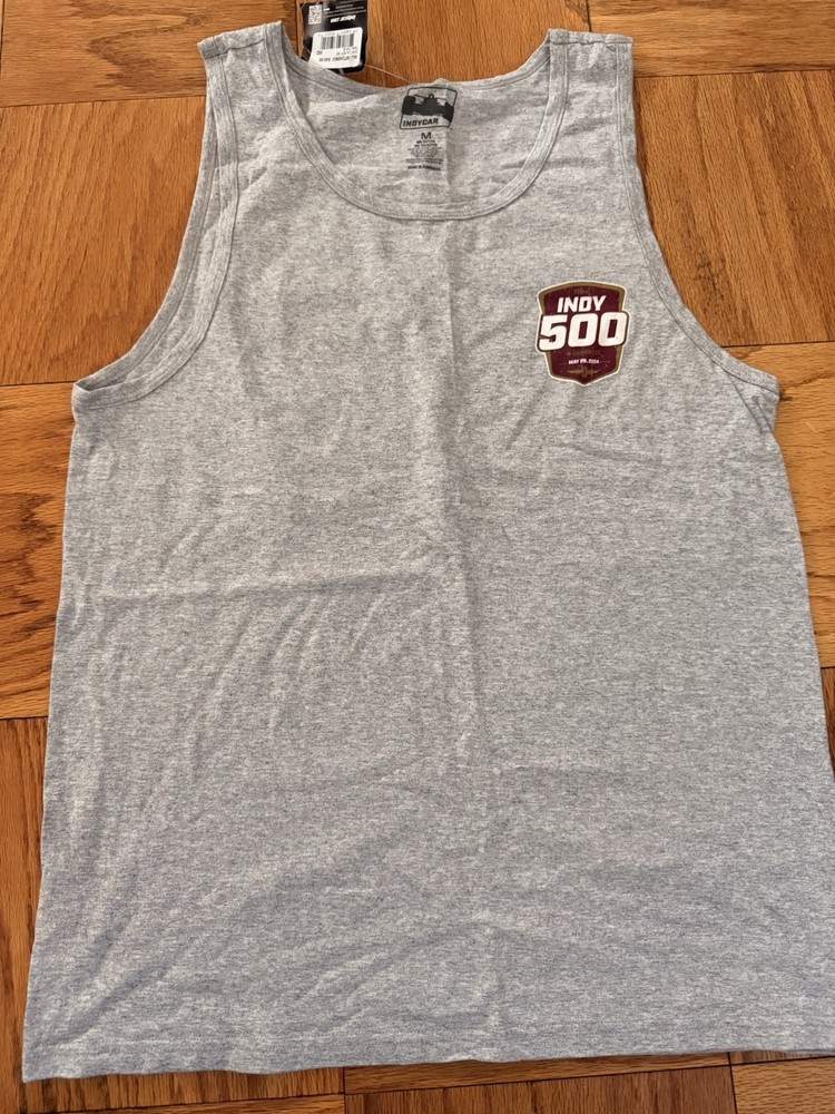 Indy 500 Mens Logo Print Tank Top Sz Medium NWT NASCAR RACING 40.00 Retail 515