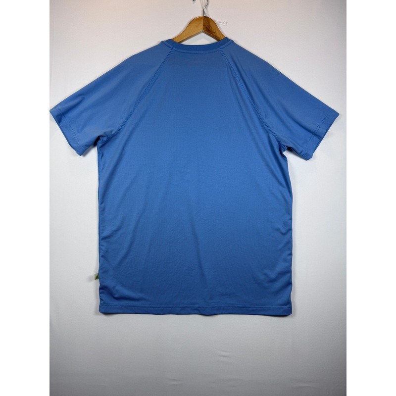Lake & Trail Mens XL Blue Athletic Shirt Short Sleeve Zip Pocket Performance Tee gallery