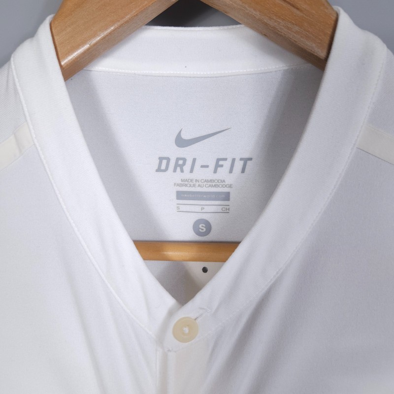 Nike Roger Federer RF 2015 Wimbledon Premier Henley Polo Tennis Shirt size S gallery