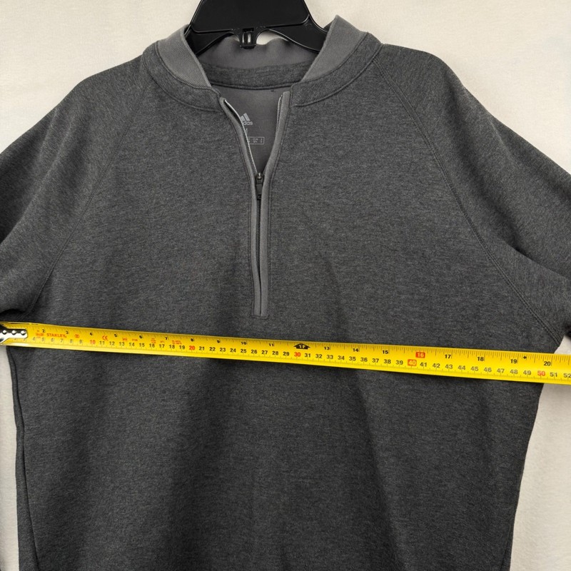 Adidas Gray Pullover Quarter Zip Long Sleeve Athletic Shirt Mens Medium gallery