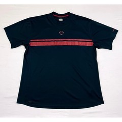 Vtg Nike Soccer Dri-FIT Shirt Mens XL Navy Blue Red Striped Center Shield Logo