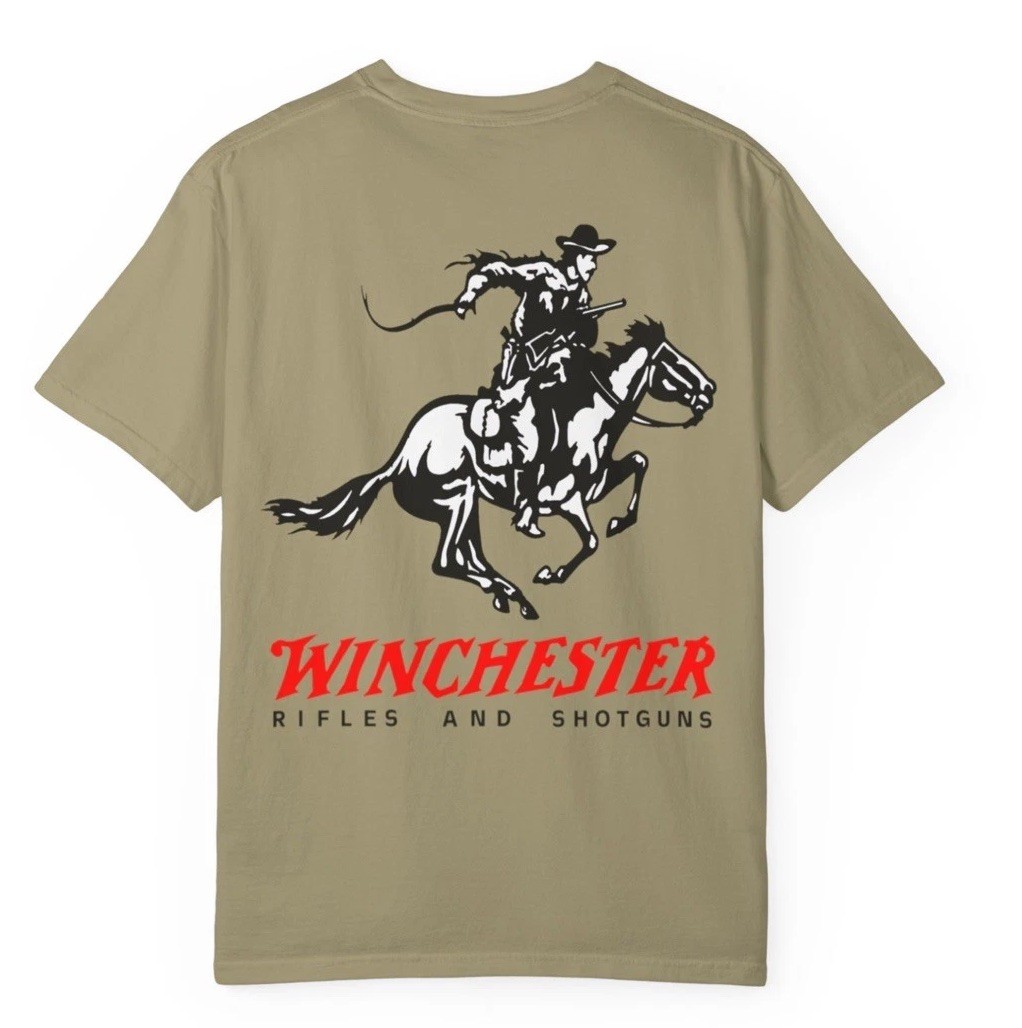 Vintage Style Firearm Winchester Logo on Medium-2XL T-shirt gallery