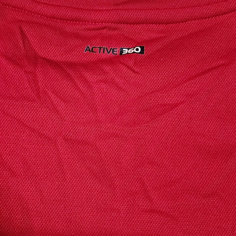 Adidas Shirt Men's XL Red 3 Stripes Short Sleeve Performance Tech Active 360 gallery