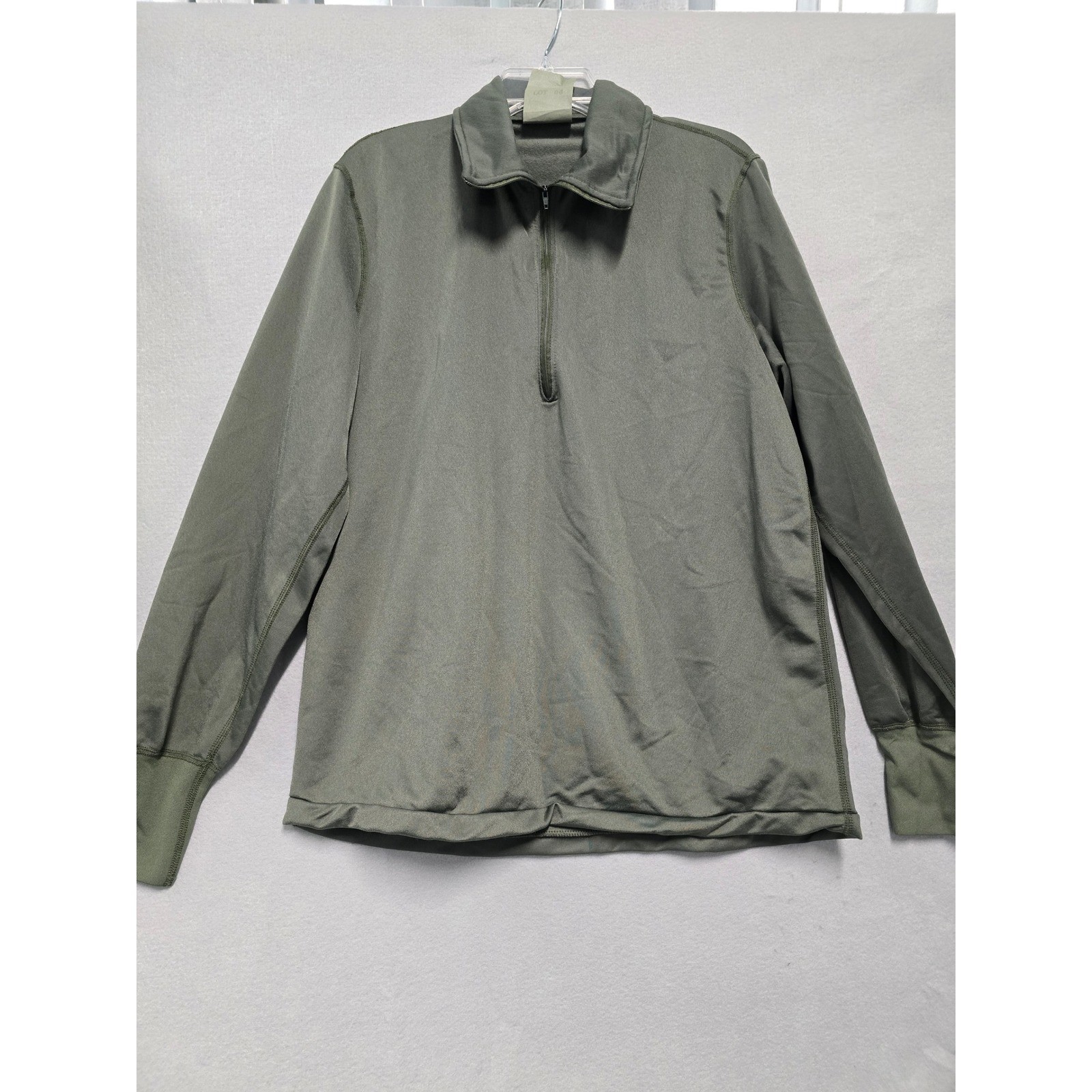 Military Issue Quarter Zip Pullover Long-sleeve Shirt Medium Green gallery
