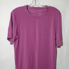 Nike Yoga Dri-FIT Shirt Mens Medium Purple Slim Fit Short Sleeve Athletic Tee