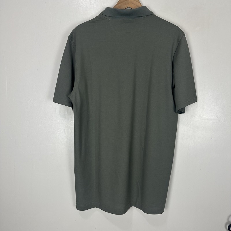 Lululemon Men's Polo Shirt XXL Sage Green Grey Minimalist Athleisure Golf Travel gallery