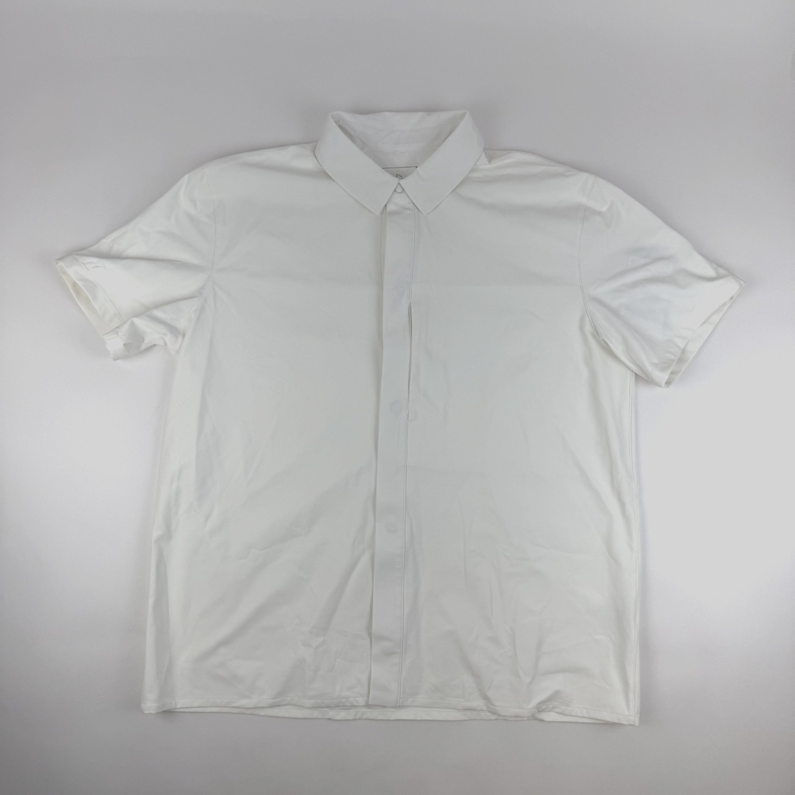 New Mens Nike 24.7 PerfectStretch Dri-FIT UV White Button-Up Shirt Size Medium gallery