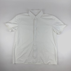 New Mens Nike 24.7 PerfectStretch Dri-FIT UV White Button-Up Shirt Size Medium
