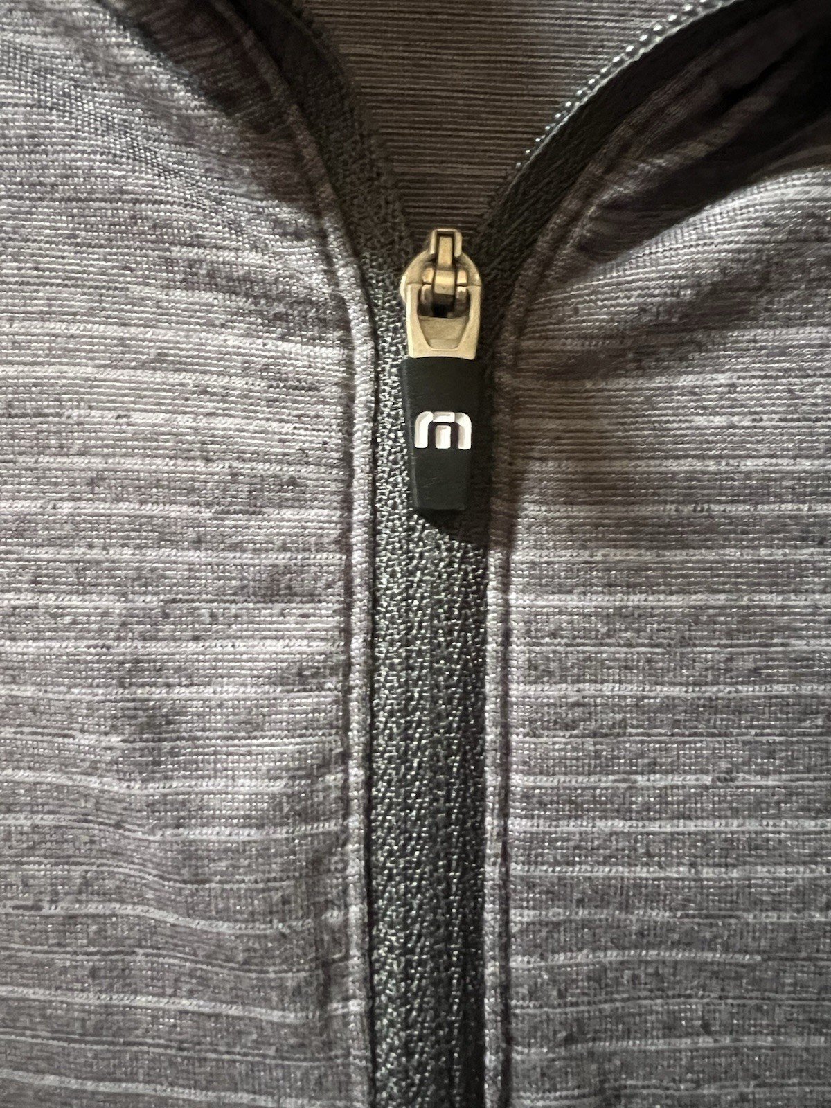 TravisMathew Mens Gray Heathered Polyester 1/4 Zip Mock Neck Golf Pullover S gallery