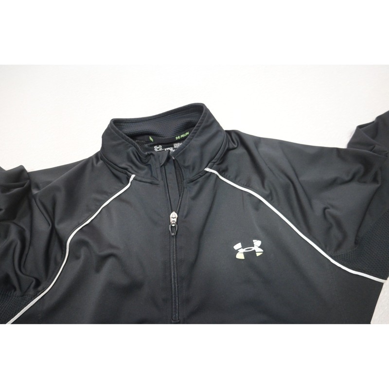 Under Armour Run Pullover Athletic Jacket Mens Large Black 1/4 Zip Excellent gallery