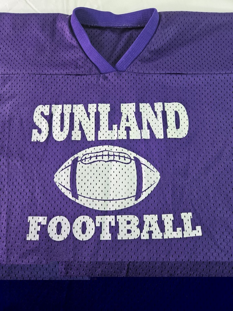 Vtg Sunland Football Jersey High School Men S Purple White #10 Made USA