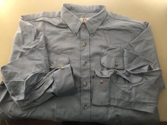 TYNDALE Flame Resistant NWT Blue Cotton Nylon Long Sleeve USA M