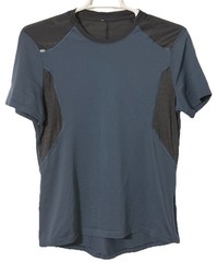 Lululemon Light As Air Technical Running Shirt Men’s Medium Blue Reflective