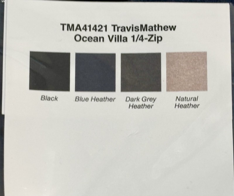 Travis Mathew Men’s Large Ocean Villa 1/4-Zip In Blue Heather Salesman Sample gallery