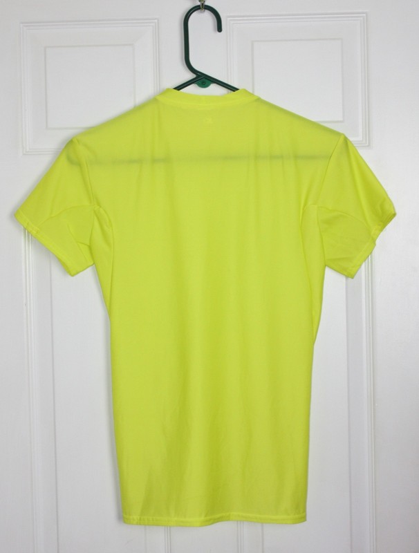 Starter Dri Star Mens Medium Pullover Shirt Green Yellow Athletic Stretch Short gallery