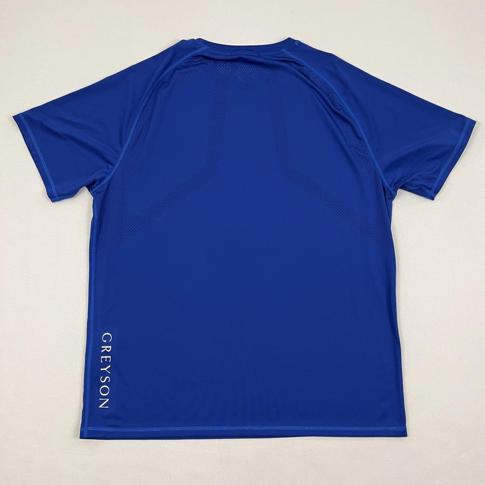 Greyson Shirt Mens L Blue Active Golf Workout Performance Wolf Short Sleeve Prep gallery
