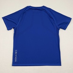 Greyson Shirt Mens L Blue Active Golf Workout Performance Wolf Short Sleeve Prep