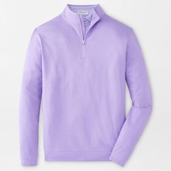 $145 NWT PETER MILLAR Men’s Perth Mélange Performance Quarter-Zip Sweater Small