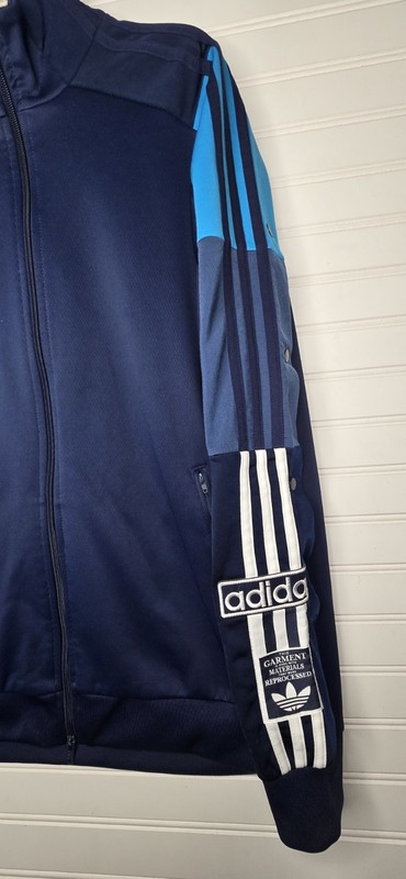 Adidas Originals Adicolor Blue Funnel Neck Track Top Jacket Men Size L gallery
