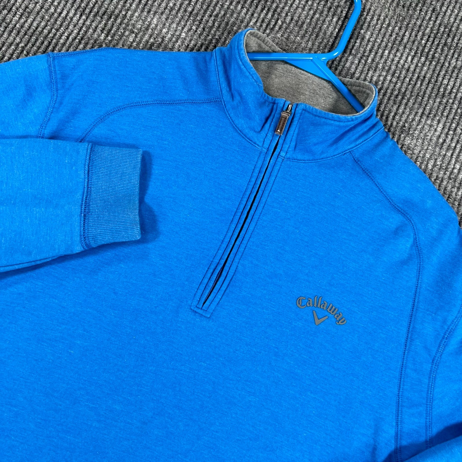 Callaway Pullover Shirt Mens Medium Blue Long Sleeve 1/4 Zip Golf Active gallery