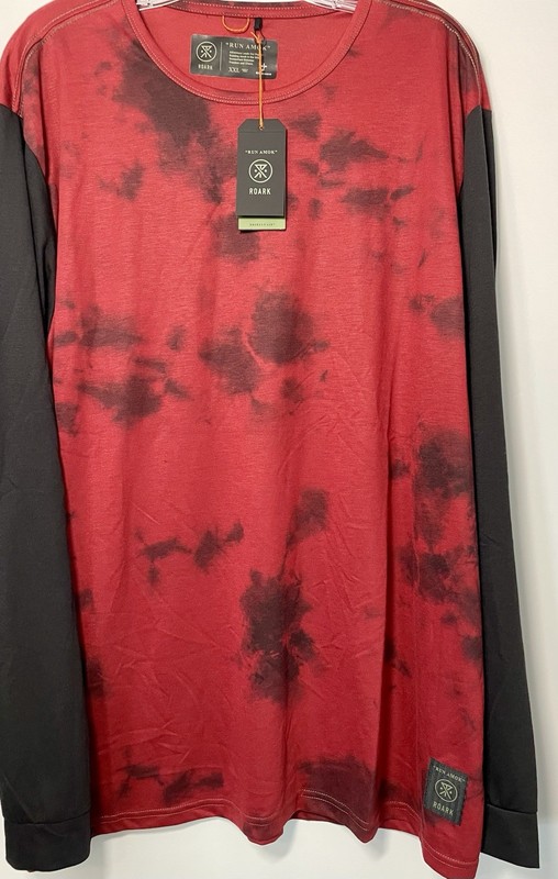 Roark Run Amok Mathis Tie Dye Long Sleeve Men’s XXL Midnight Red RK352 gallery