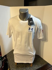 Under Armour Freedom Men’s T-Shirt White Medium – Cotton Poly – NWT