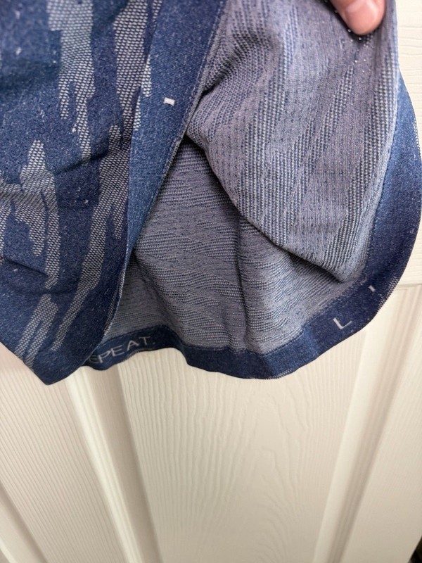 Lululemon Metal Vent Tech Shirt Men’s Blue Camo Breathe Short Sleeve Large gallery