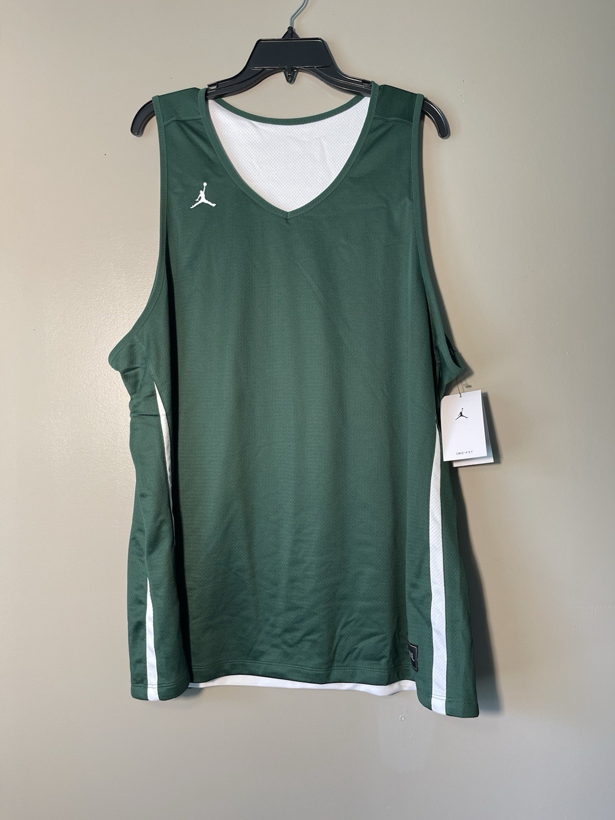 Nike Jordan Elite Practice Men's Basketball Reversible Jersey Tank Top Green 2XL gallery
